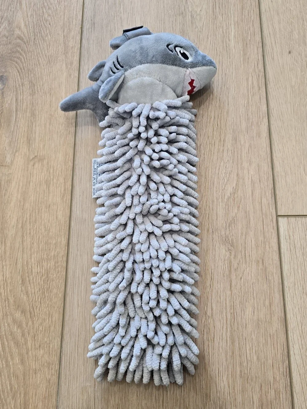 Norwex Pet To Dry Towel Gray Baby Shark Kids Chenille Microfiber